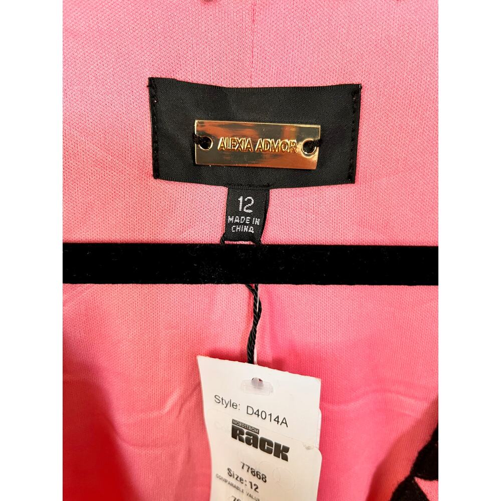 ALEXIA ADMOR Holly Scuba Crepe Dress In Pink Sz 12 - Picture 6 of 13
